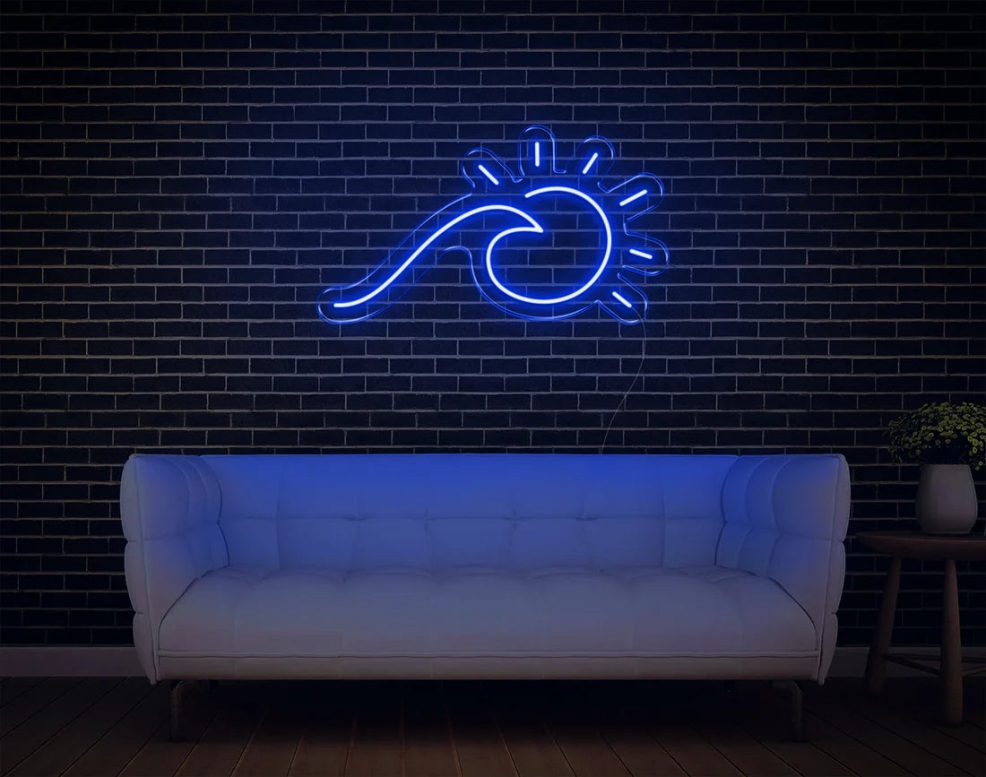 Wave and Sun LED Neon Sign-Neon Maroc